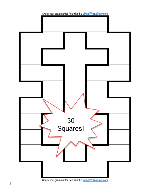 30-Square Game Board