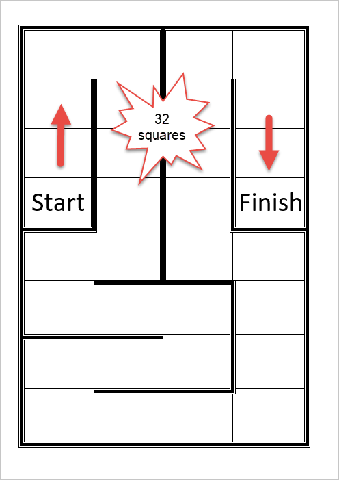 32-Square Game Board