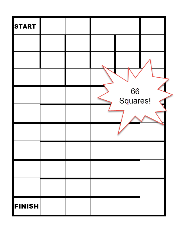 66-square game board template
