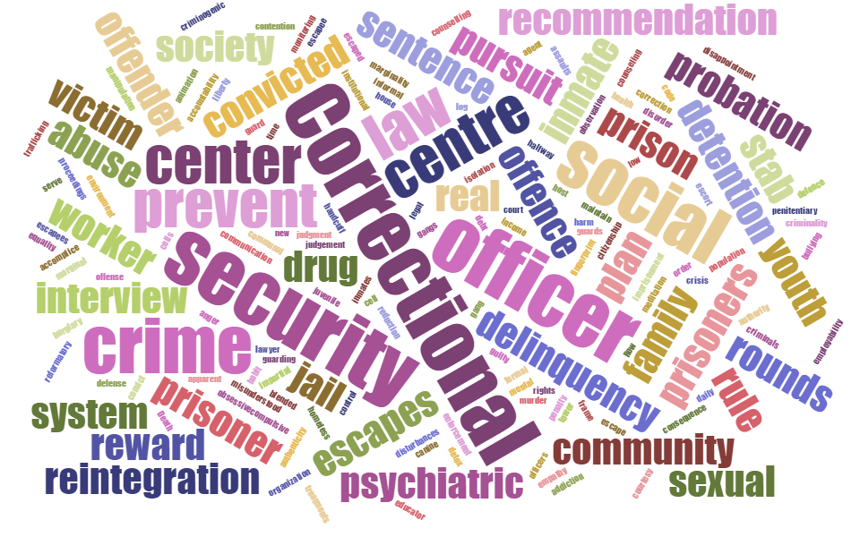 Youth and Adult Correctional Intervention word cloud