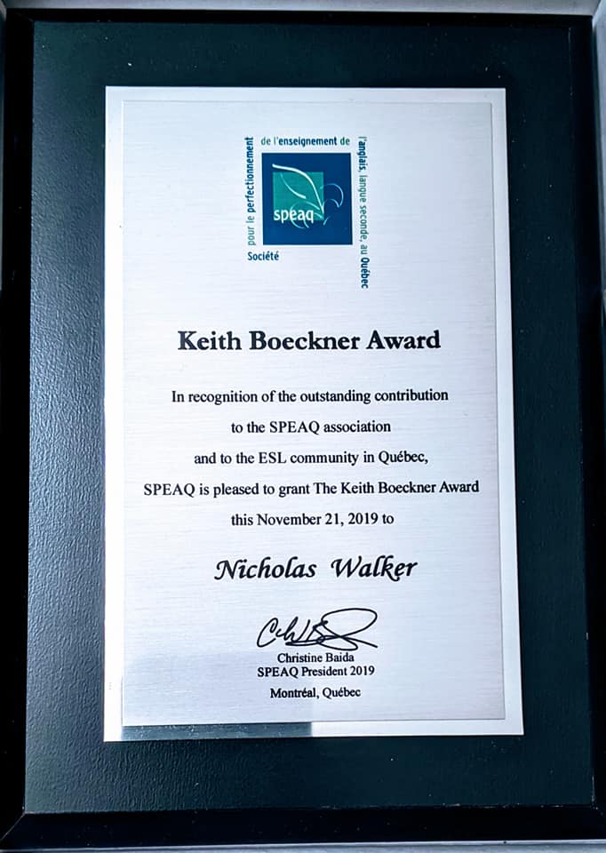 Keith Boeckner Award 2019