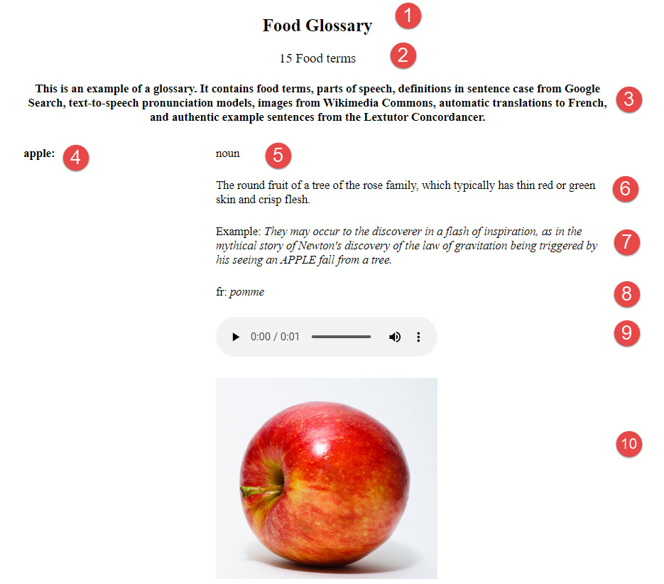 Glossary & Videos: Glossaries Search