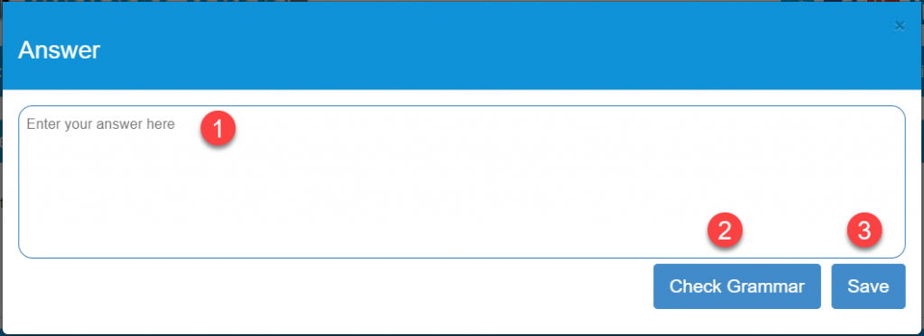 Enter your chatbot dialogue answer and check it fir grammar errors